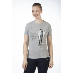 T-SHIRT HORSES LEAVES HOOFSPRINTS HKM