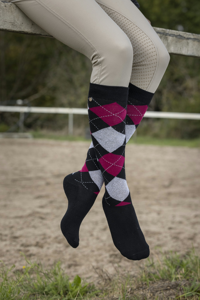 CHAUSSETTES "ARGYLE" LUREX EQUITHEME – Image 6