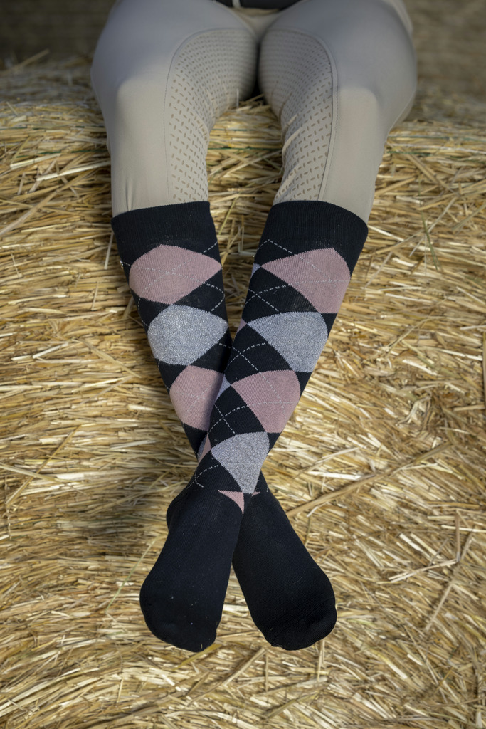 CHAUSSETTES "ARGYLE" LUREX EQUITHEME – Image 4